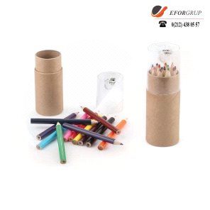 12'li Şeffaf Kapaklı Küçük Boya Kalemi