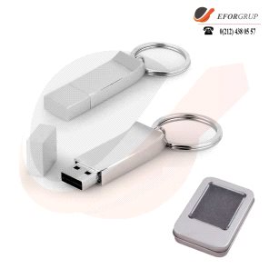 8 GB Metal kapaklı mini Anahtarlık USB Bellek