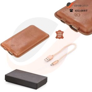 8000 mAh Deri Kaplı PowerBank 