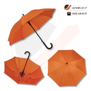 Açık Turuncu Baston Şemsiye