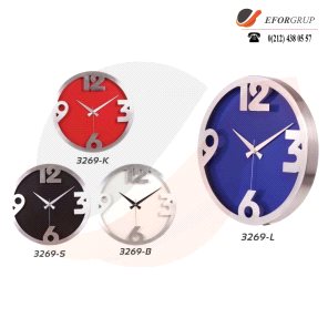 Alüminyum Büyük punto yazılı Duvar Saati
