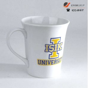 Aral Baskılı Porselen Kupa