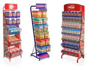 Metal Ayaklı Sepetli Ürün Stand