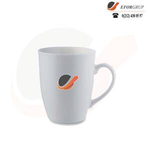 Baskılı Beyaz Porselen Bardak