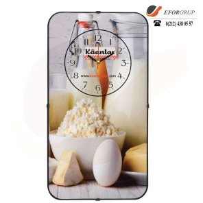 Baskılı Bombeli Duvar Saati