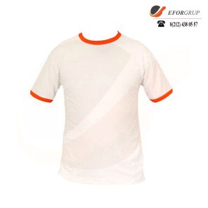 Bisiklet Yaka Beyaz Tişört