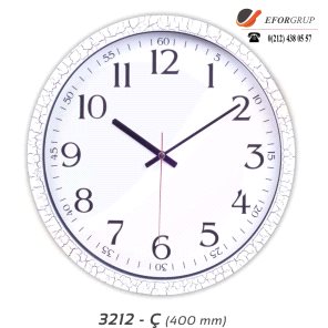 Çatlak Desenli Plastik Duvar Saati (400 mm)