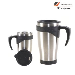 Saplı Çelik Termos Bardak