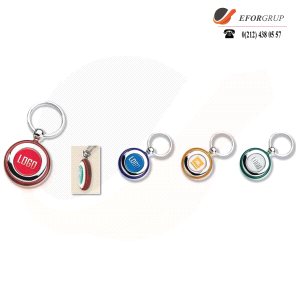 Çift Taraf Domeks Baskılı Metal Anahtarlık