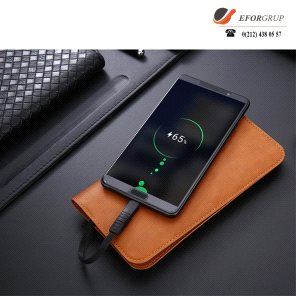 Cortex ( Kablosuz ve Kablolu Şarj Edebilen Powerbank Cüzdan )