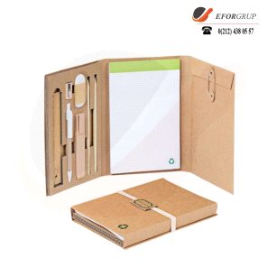 Geri Dönüşümlü Kalemli Not Defteri Seti