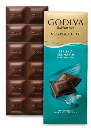 GODİVA Deniz Tuzlu Bitter Tablet Çikolata, 90 gr