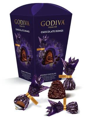 GODIVA Duble Çikolatalı Chocolate Domes, 123 gr