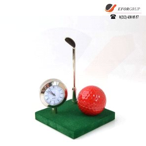 Golf Dekorlu Masa Saati