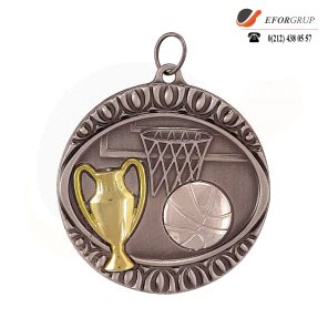 Gümüş Renk Basketbol Madalya