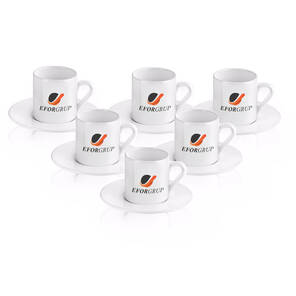 Kişiye Özel İsim Logo Baskılı Kahve Fincanı Seti