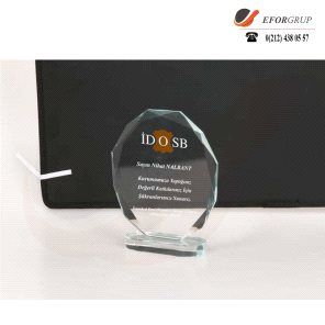 Yuvarlak Kristal Plaket