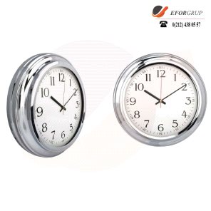 Krom Duvar Saati(350 mm)