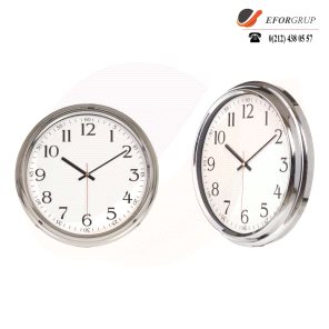Krom Duvar Saati(370 mm)