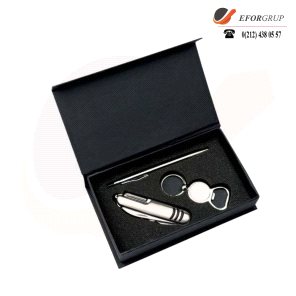 Kutulu VIP Set(Açacaklı Anahtarlık-Kalem-Çakı)