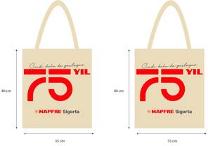 LOGO BASKILI BEZ ÇANTA