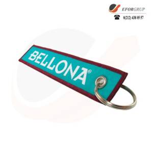 Markalı Yazılı Dokuma Anahtarlık