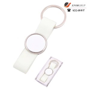 Metal Beyaz Anahtarlık