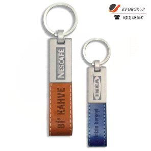 Promosyon Metal Başlıklı Termo Deri Anahtarlık