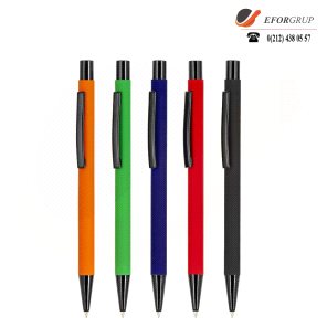 Metal Rubber Gövde Tükenmez Kalem