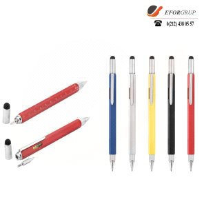 Silgili Metal Tükenmez Kalem