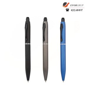 Promosyon Siyah Klipsli Metal Tükenmez Kalem