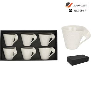 Porselen 6'lı Kupa Seti