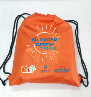 BASKILI İP BÜZGÜLÜ ÇANTA