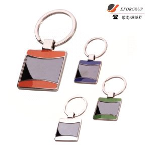 Promosyon Kare Metal Anahtarlık (Renkli)