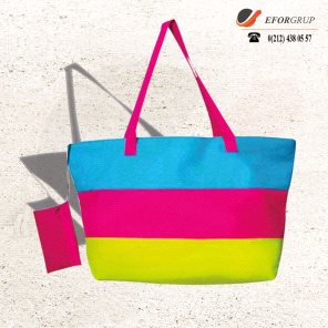 Promosyon Pembe Askılı Plaj Çantası