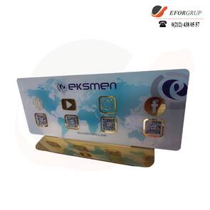 QR Kodlu Akrilik Özel Tasarım Plaket 4'lü