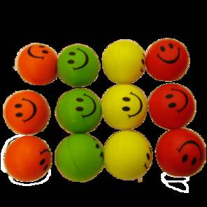 RENKLİ GÜLEN YÜZ STRES TOPU 12'Lİ