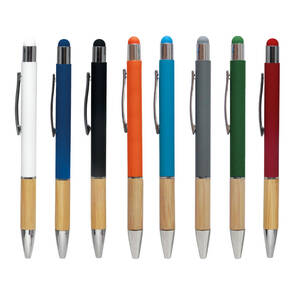 Rubber Gövde Bambu Metal Tükenmez Kalem