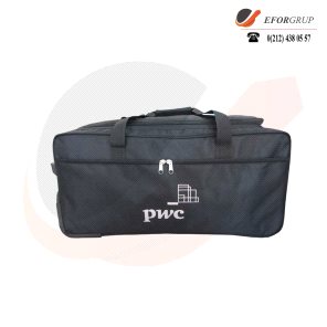 Baskılı Siyah Seyahat Çantası