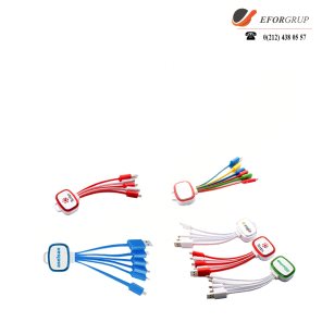 Shifen Renkli Led Aydınlatmalı Çoklu Şarj Kablosu