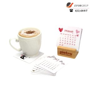 Takvimli Bardak Altlığı