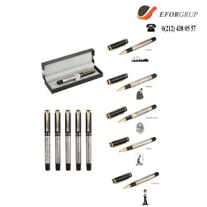 Promosyon Tekli Kabartma Roller Kalem Seti