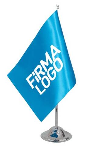 Tekli Logolu Masa Bayrağı