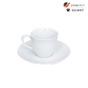 Beyaz Tekli Türk Kahvesi Fincanı