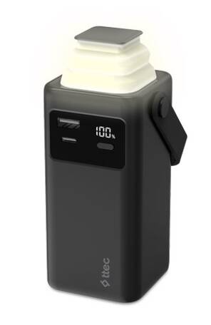 ttec ReCharger Extreme LCD 20.000mAh PD 20W USB-C ve Lightning Dahili Kablolu LED Fenerli Taşıma Kollu Taşınabilir Hızlı Şarj AletiPowerbank – 2BB238