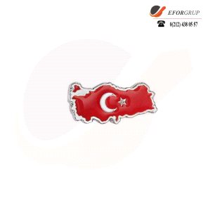 Türkiye Haritalı Yaka Rozeti