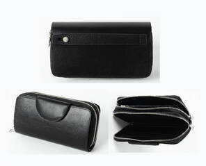 TUTMALI SİYAH ERKEK CÜZDANI