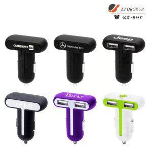 DOR USB Araç Şarj Cihazı (Logo Baskılı)