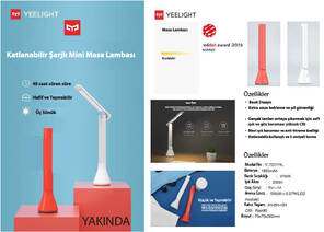 Yeelight Katlanabilir Şarjlı Mini Masa Lambası