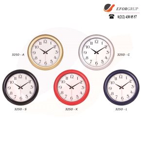 Yuvarlak Plastik Duvar Saati